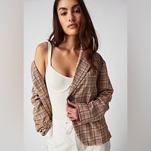 Free People ~ We the Free Cali Plaid Blazer -XL * NWT ~ SOLD OUT